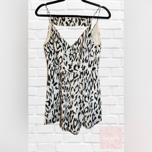 White Leopard Short Romper